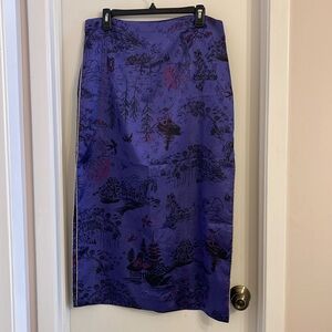 Zara printed midi skirt